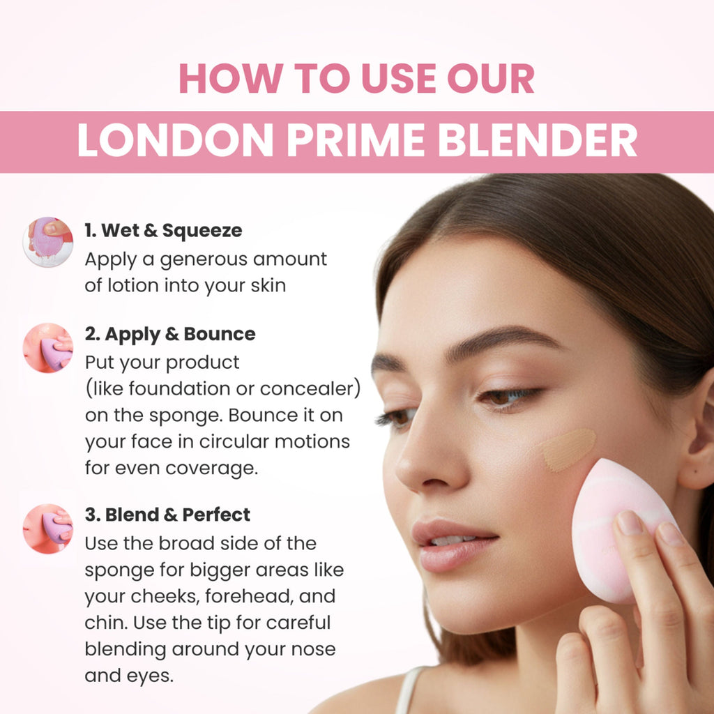 London Prime Microfiber Velvet Sponge - Marble Pink ( Formerly London Pride Cosmetics ) | Grocsy