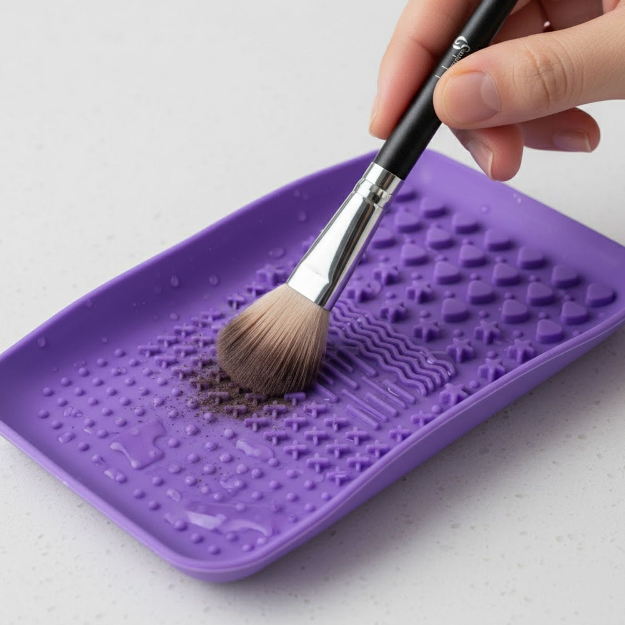 London Prime Silicone Makeup Brush Cleaner - Purple ( Formerly London Pride Cosmetics ) | Grocsy