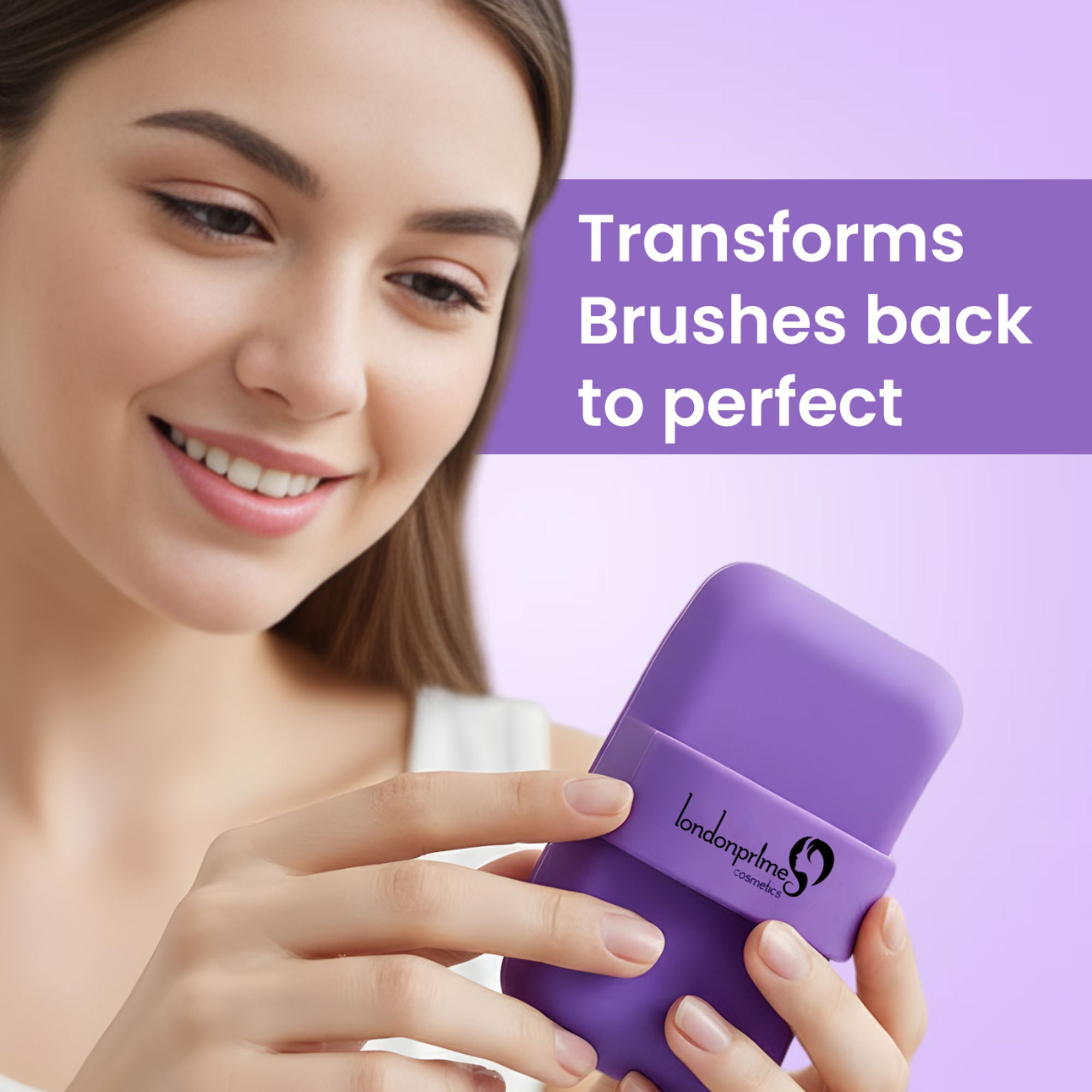 London Prime Silicone Makeup Brush Cleaner - Purple ( Formerly London Pride Cosmetics ) | Grocsy