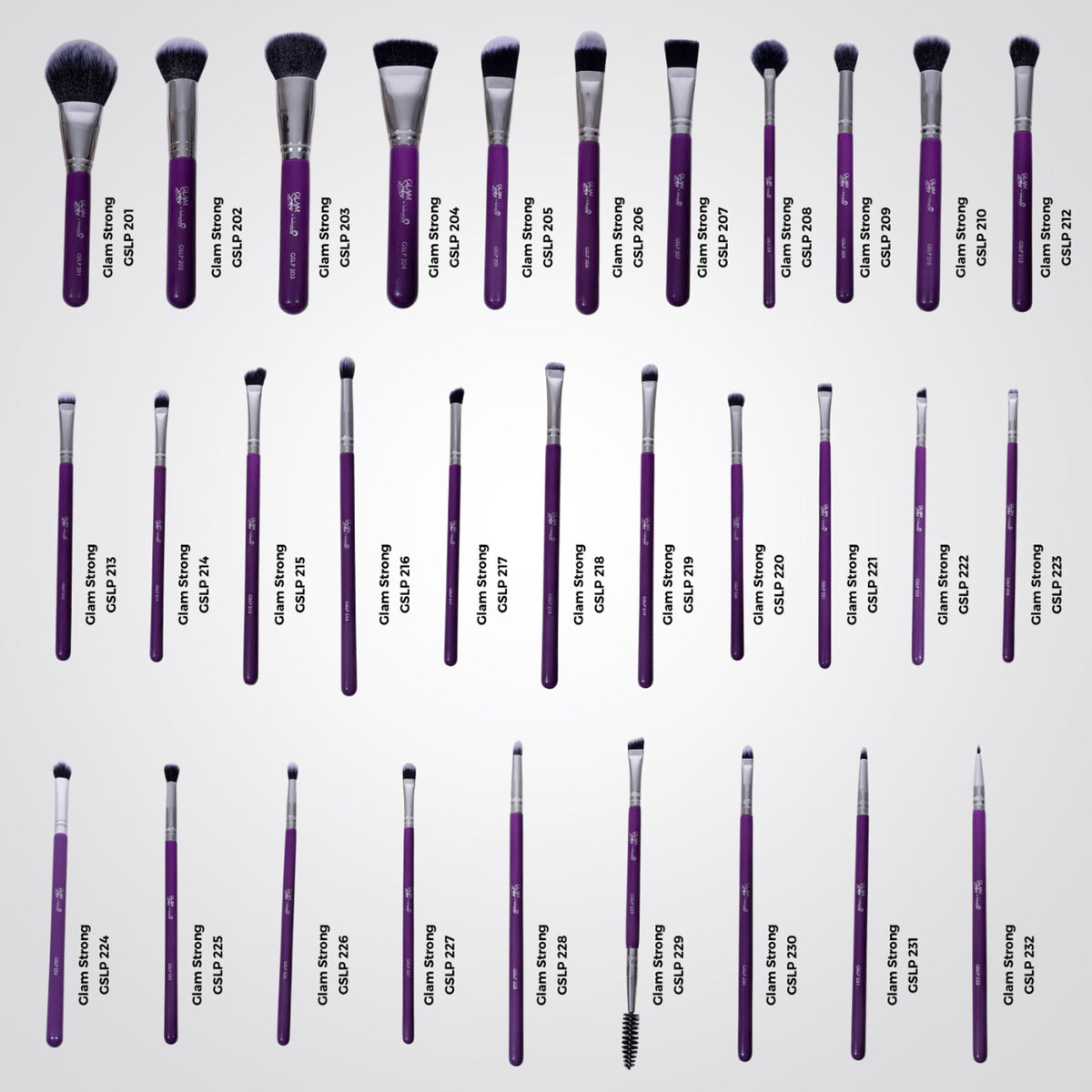 London Prime Glamstrokes Budget Friendly Brush Set - Black | Grocsy