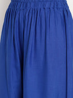 TAG 7 Women Blue Solid Palazzos | Grocsy