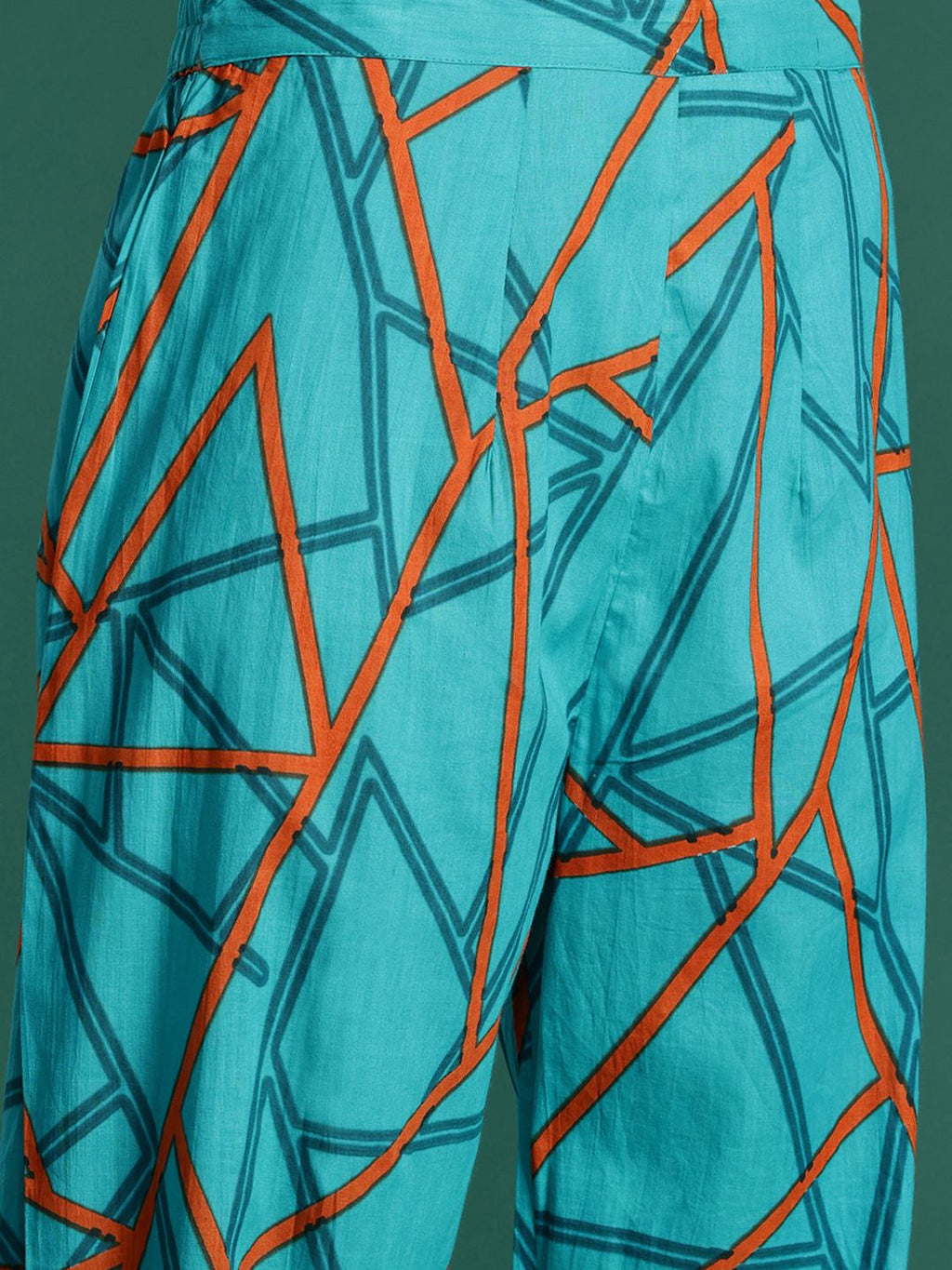 Indo Era Floral Printed Pure Cotton Kurta with Trousers | Grocsy