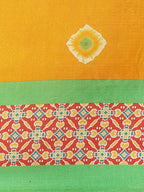 Saree Mall Mustard Yellow Dyed Saree | Grocsy