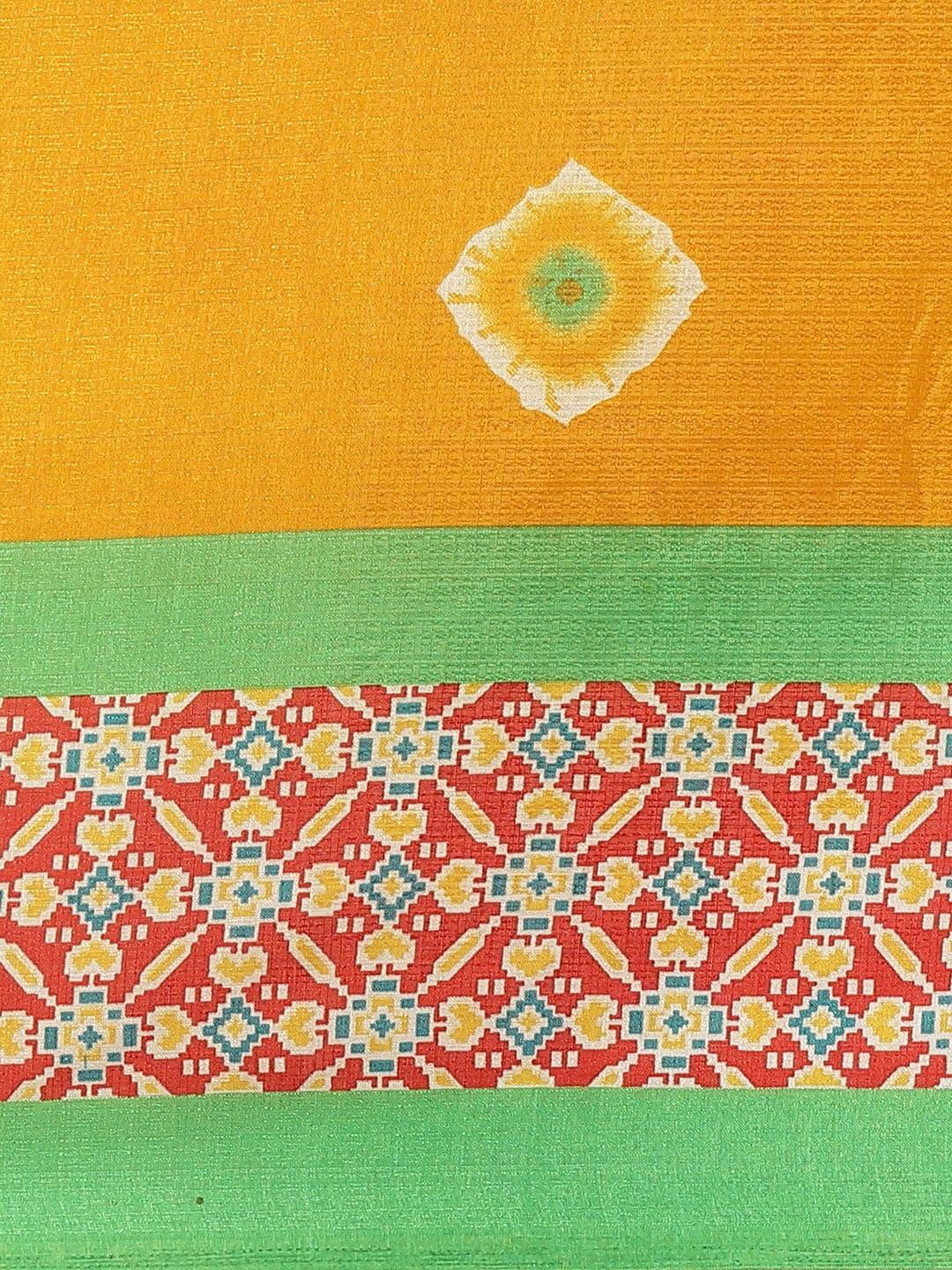 Saree Mall Mustard Yellow Dyed Saree | Grocsy