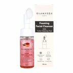 Glamveda Kesar Chandan Ubtan Foaming Face Wash With Soft Silicone Brush | Grocsy