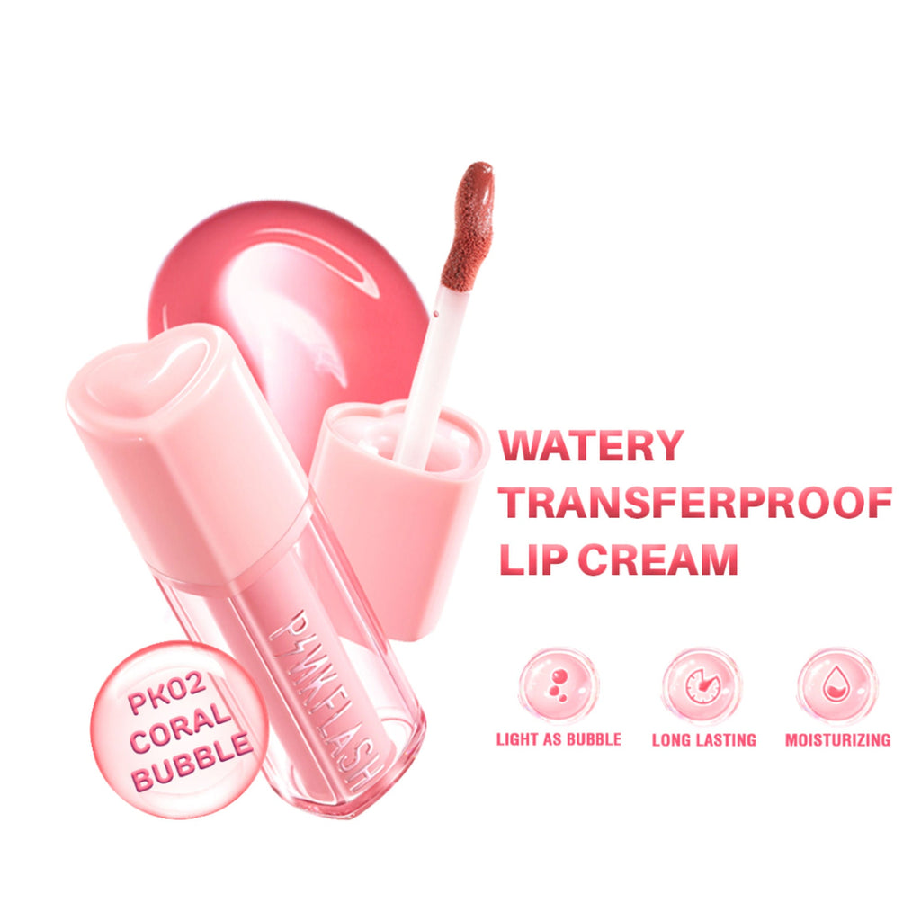 PINKFLASH Watery Transferproof Lip Tint - Pk02 Coral Bubble | Grocsy