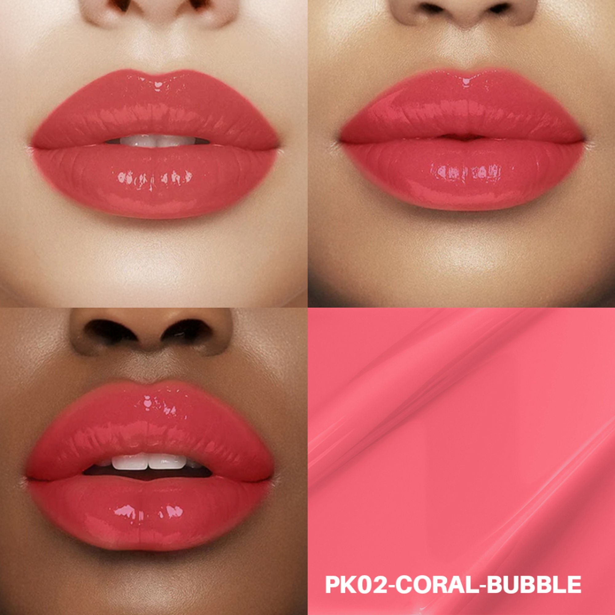 PINKFLASH Watery Transferproof Lip Tint - Pk02 Coral Bubble | Grocsy