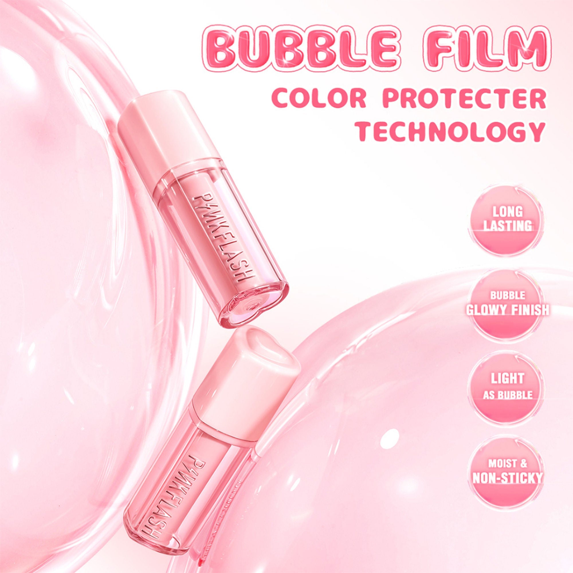 PINKFLASH Watery Transferproof Lip Tint - Pk03 Rose Bubble | Grocsy