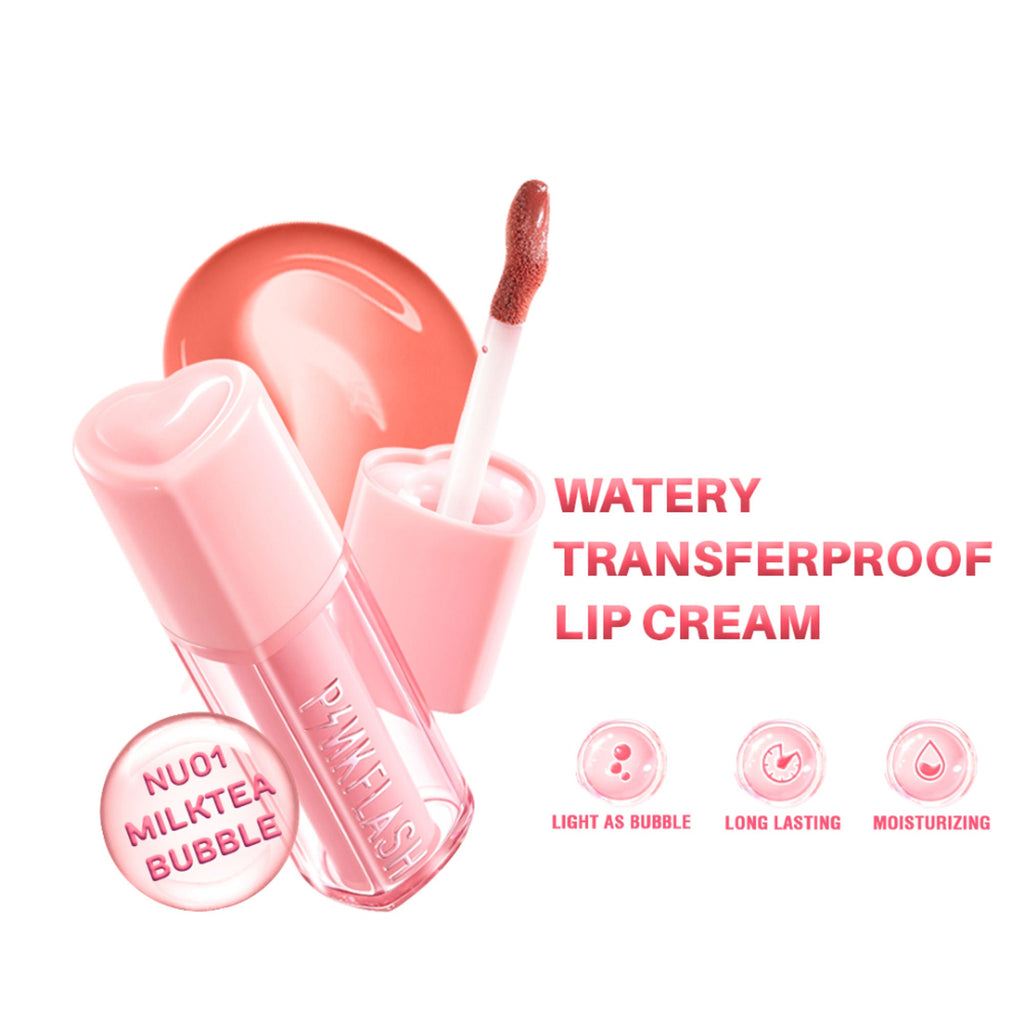 PINKFLASH Watery Transferproof Lip Tint - Nu01 Milktea Bubble | Grocsy