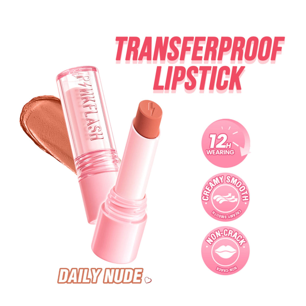 PINKFLASH Lasting Matte Lipstick - NU02 Daily Nude | Grocsy