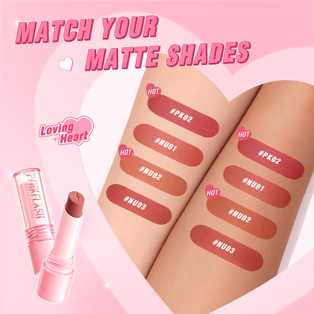 PINKFLASH Lasting Matte Lipstick - NU02 Daily Nude | Grocsy