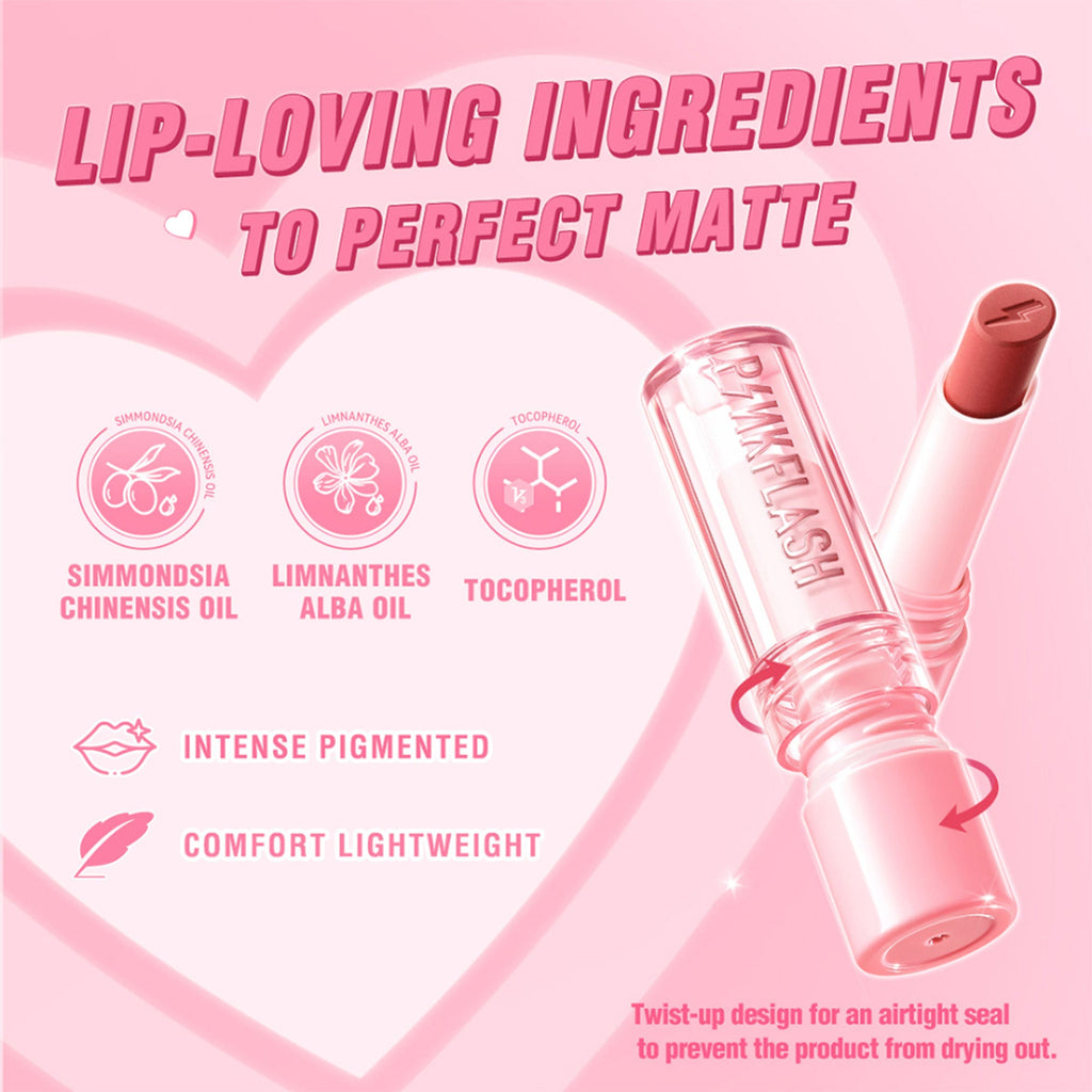PINKFLASH Lasting Matte Lipstick - NU03 Classy Mauve | Grocsy