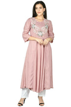 Joban Fashion Rose Gold Cotton Rayon Kurta Set | Grocsy