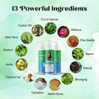 Nidhi's Grandmaa Secret 13 Herbs Hair Oil Handmade Natural Hair Oil With Coconut Oil, Curry Leaves & More Hair Fall Control Oil For Dry Damaged Hair | Grocsy