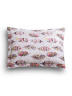 SEJ by Nisha Gupta White & Pink 144 TC Cotton King Bedsheet with 2 Pillow Covers | Grocsy