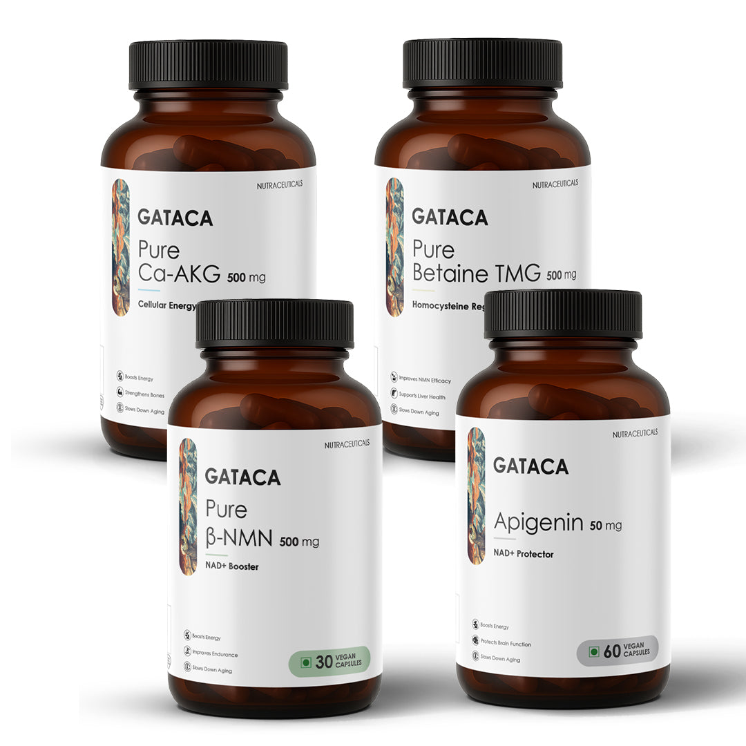 GATACA The Supersede Stack (Pure β-NMN 500 mg, Apigenin 50 mg, Pure Ca-AKG 500 mg) | Grocsy