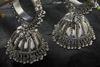 Mominos Fashion Johar Kamal Oxidised Black-Plated With Ghungroo Jhumkas