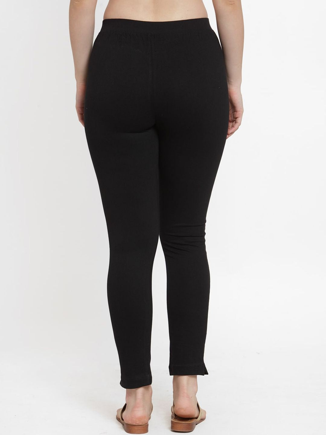 TAG 7 Women Pack Of 2 Solid Straight-Fit Ankle-Length Leggings | Grocsy