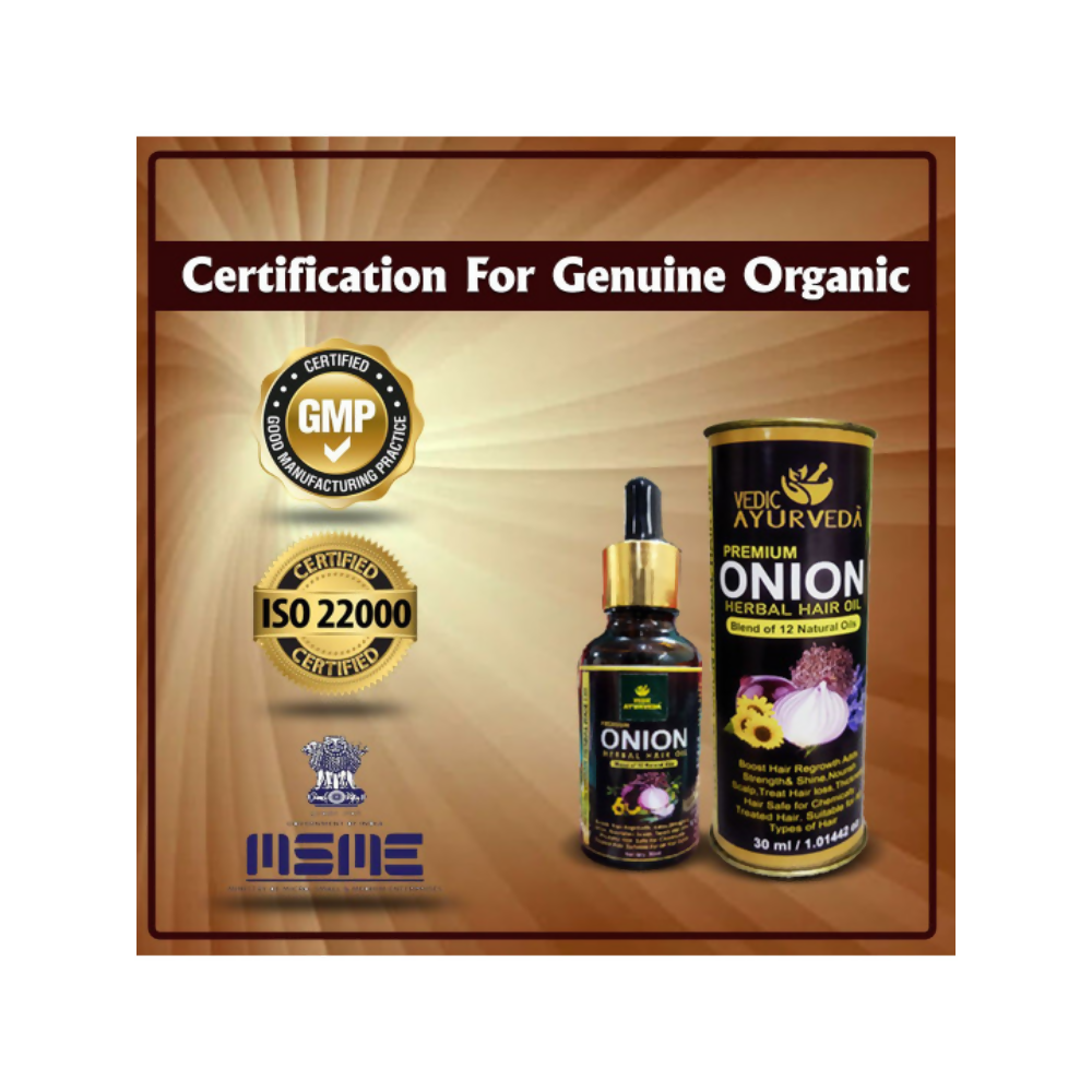 VedicAyurveda Onion Hair Oil for hair | Grocsy
