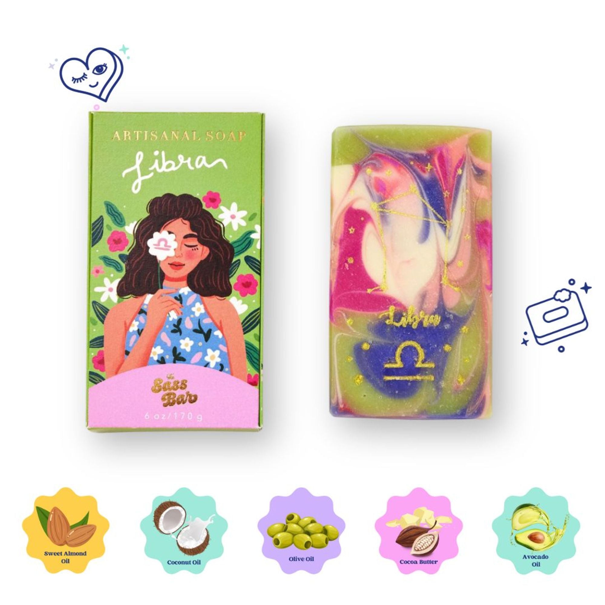 The Sass Bar Libra Star Sign Soap | Grocsy