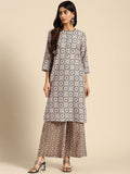 All About You Ethnic Motifs Printed Kurta with Palazzos | Grocsy