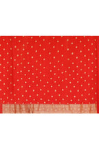 Joban Fashion Hot Pink Crepe Chiffon Pure Handloom Banarasi Silk Saree | Grocsy