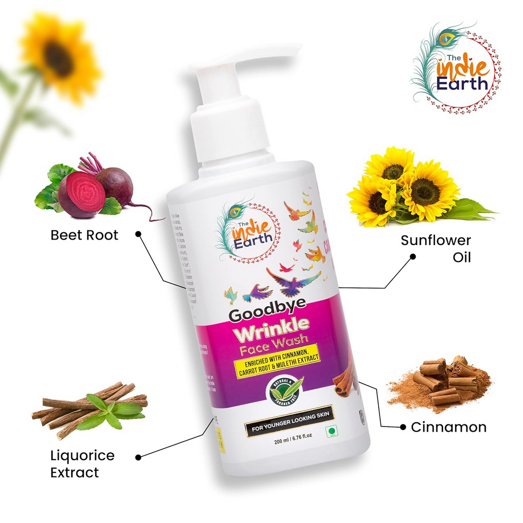 The Indie Earth Goodbye Wrinkle (Anti-Ageing) Facewash | Grocsy