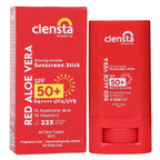Red Aloe Vera Glowing Invisible Sunscreen Stick with SPF 50 | Grocsy