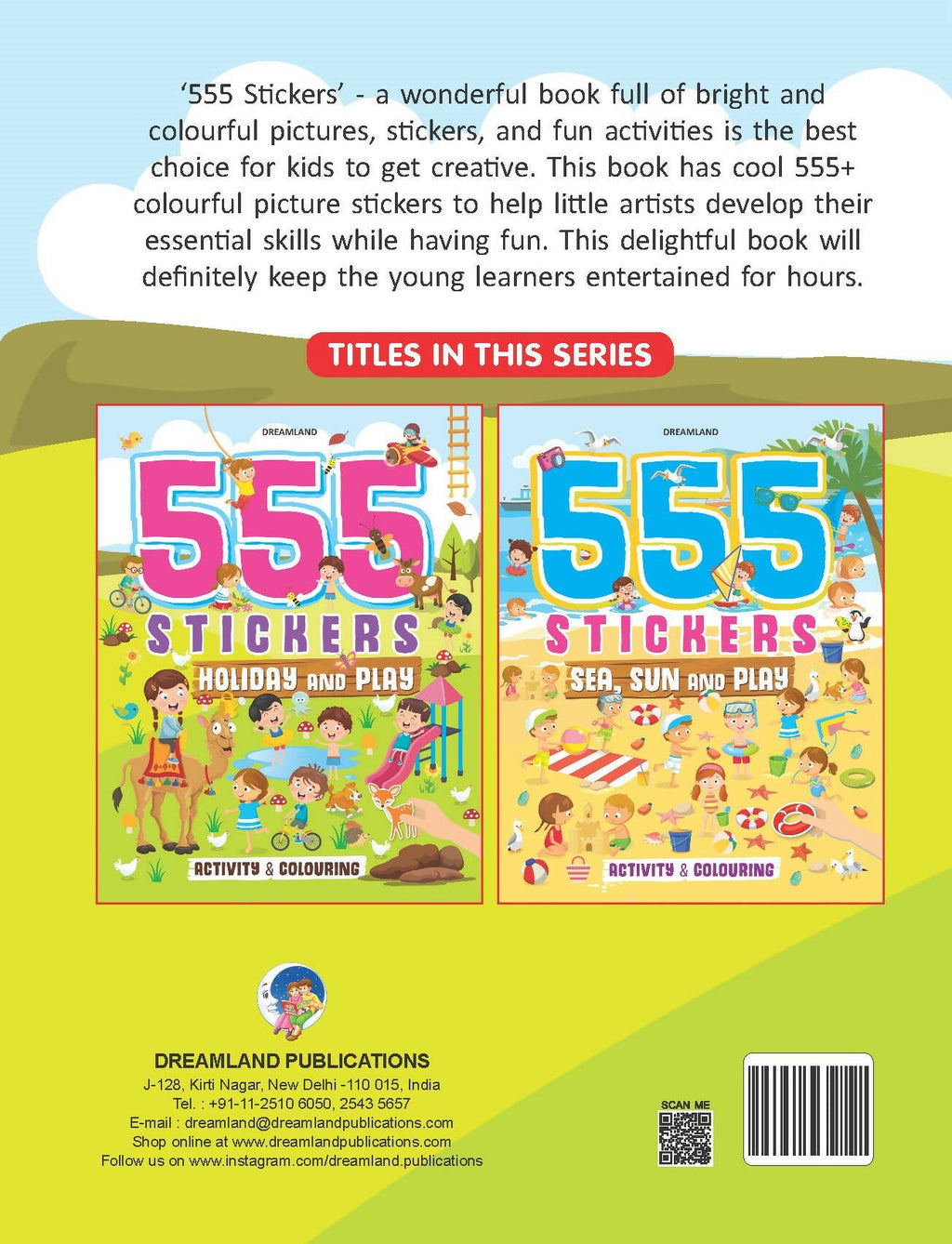 Dreamland 555 Stickers, Holiday and Play Activity and Colouring Book : Children Interactive & Activity Book | Grocsy
