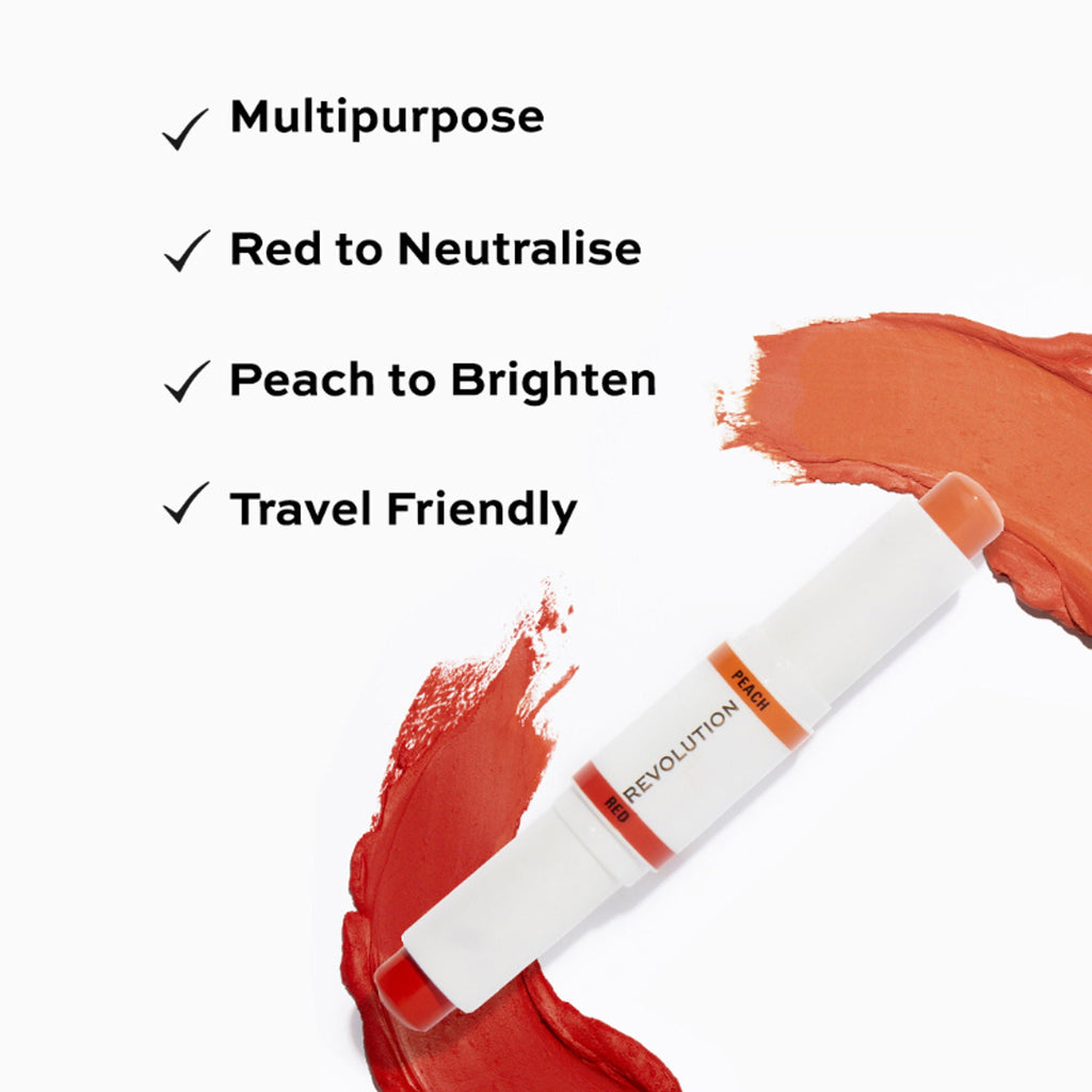 Makeup Revolution Correct And Transform - Red - Peach | Grocsy