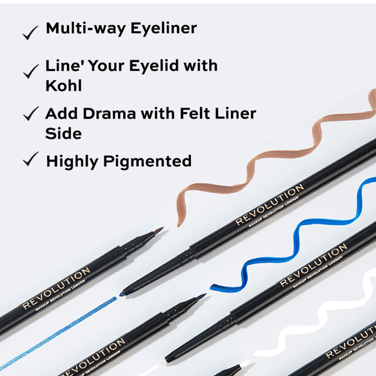 Makeup Revolution Eyeliner - Brown | Grocsy