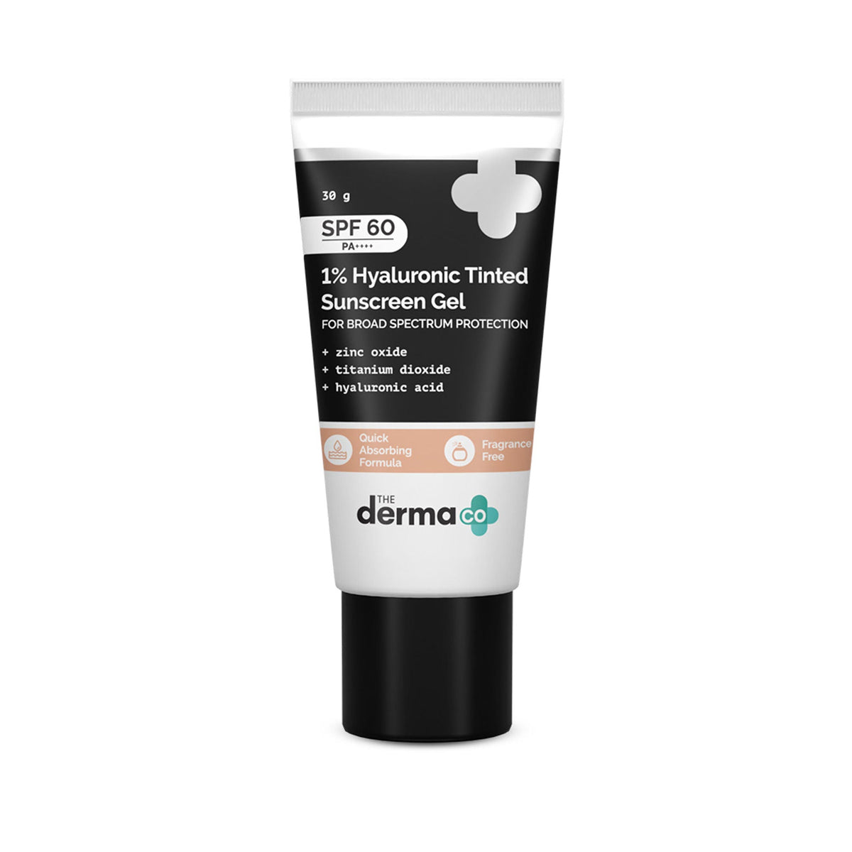 The Derma Co 1% Hyaluronic Tinted Sunscreen SPF 60 Gel PA++++ | Grocsy