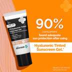 The Derma Co 1% Hyaluronic Tinted Sunscreen SPF 60 Gel PA++++ | Grocsy