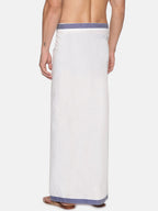 Sethukrishna Men White Solid Cotton Dhoti | Grocsy