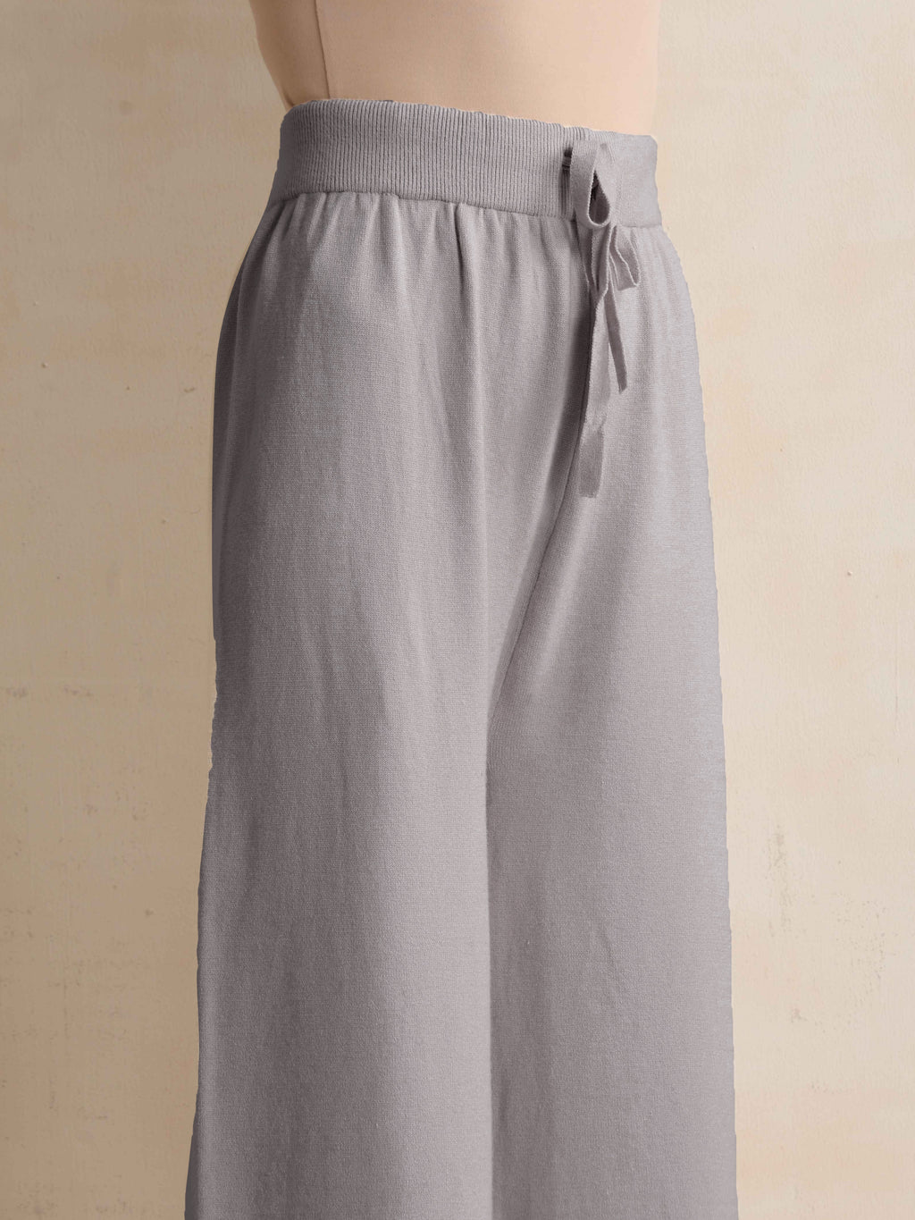 trueBrowns Grey Woollen Flared Pants | Grocsy