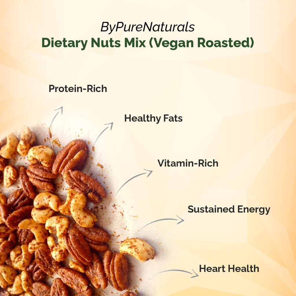 byPureNaturals Dietary Nuts Mix Vegan Roasted | Grocsy