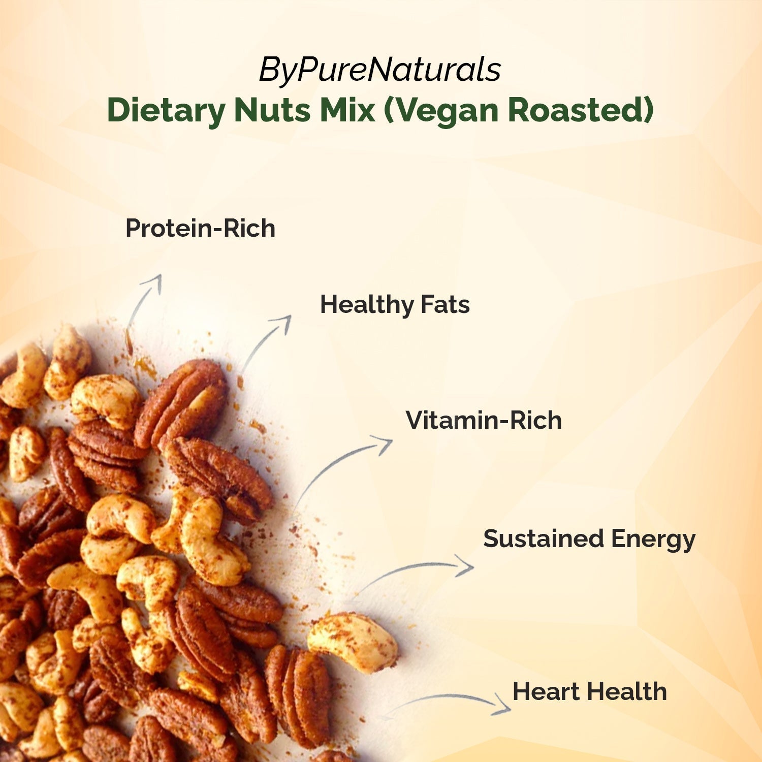 byPureNaturals Dietary Nuts Mix Vegan Roasted | Grocsy
