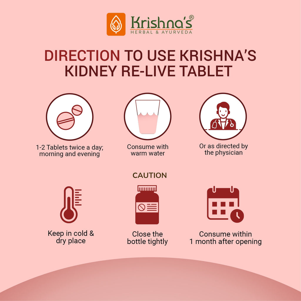 Krishna'S Herbal & Ayurveda Kidney Re-Live Tablets | Grocsy