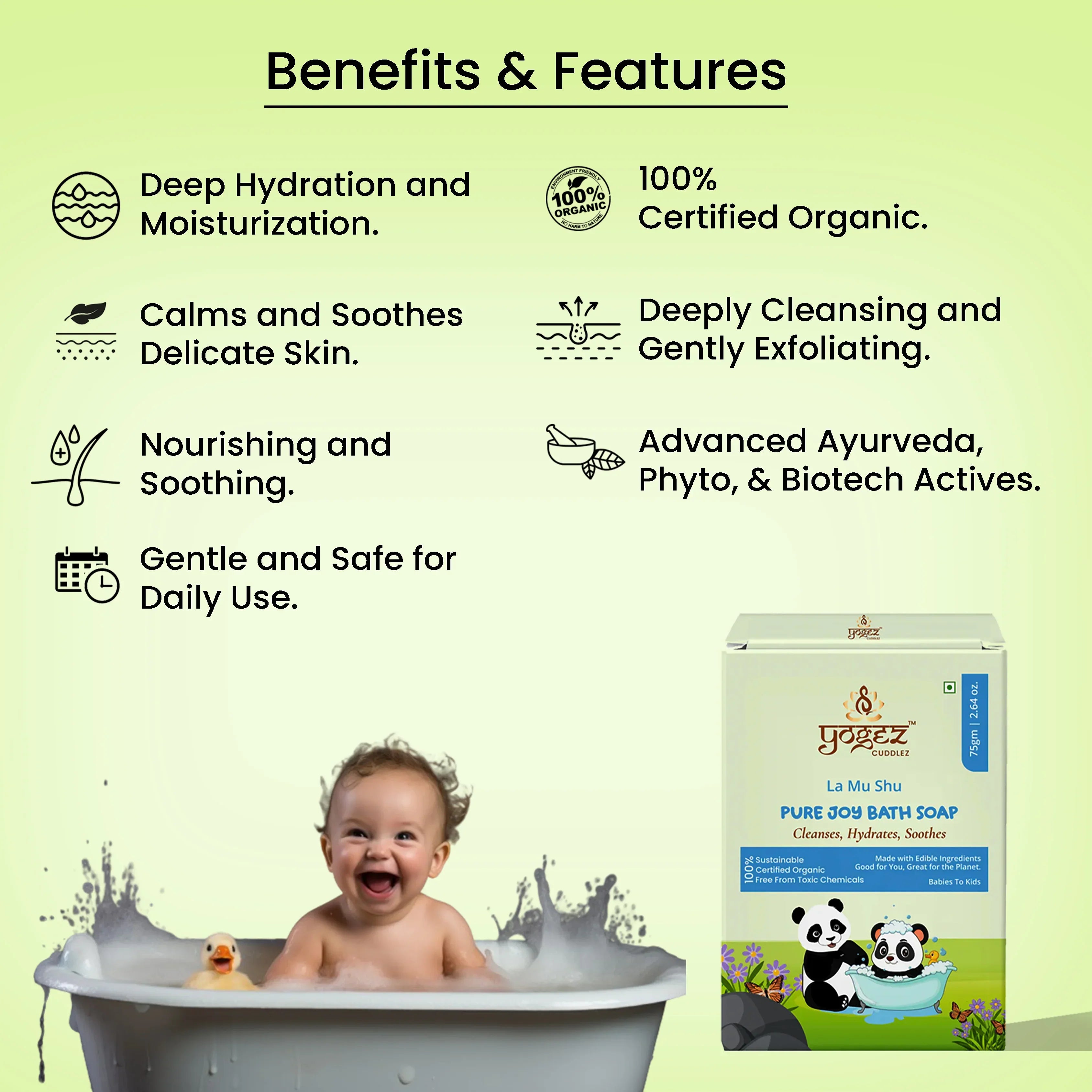 Yogez La Mu Shu Pure Joy Bath Soap | Grocsy