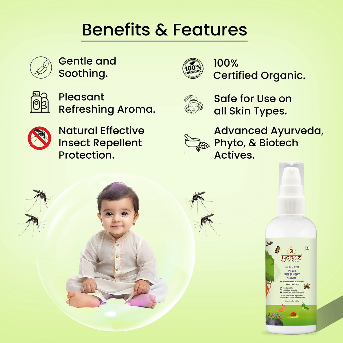 Yogez La Mu Shu Insect Repellent Spray | Grocsy