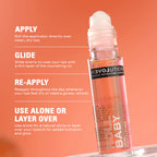 Revolution Relove Roll Baby Lip Oil Papaya - Papaya | Grocsy