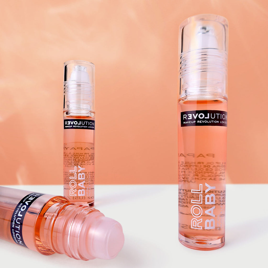 Revolution Relove Roll Baby Lip Oil Papaya - Papaya | Grocsy