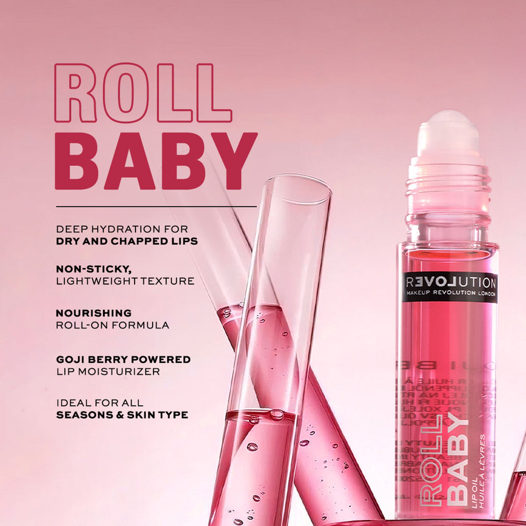 Revolution Relove Roll Baby Lip Oil Papaya - Goji Berry | Grocsy