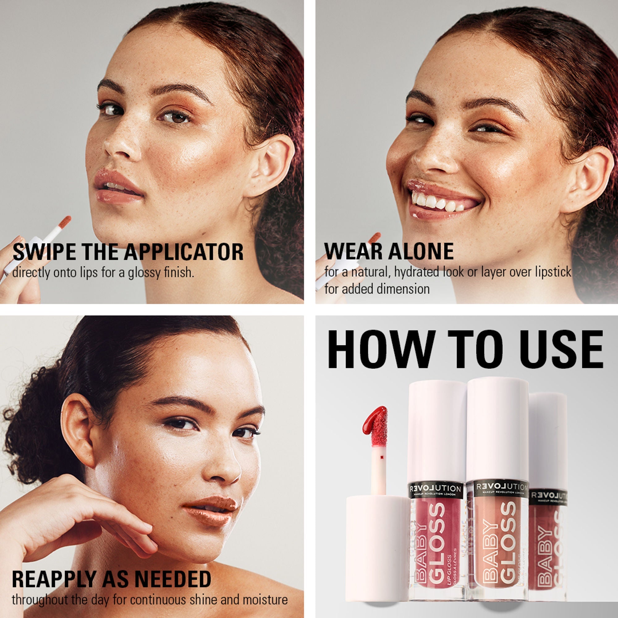 Makeup Revolution Relove Baby Gloss - Glam | Grocsy