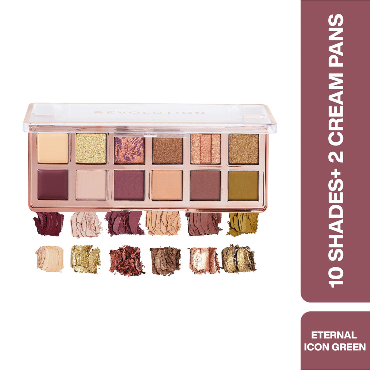 Makeup Revolution Eyeshadow Palette - The Eternal Icon Green | Grocsy