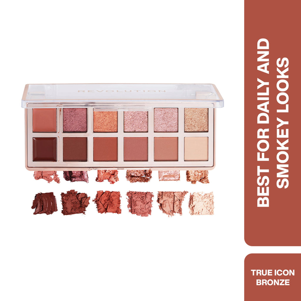 Makeup Revolution Eyeshadow Palette - True Icon Bronze | Grocsy
