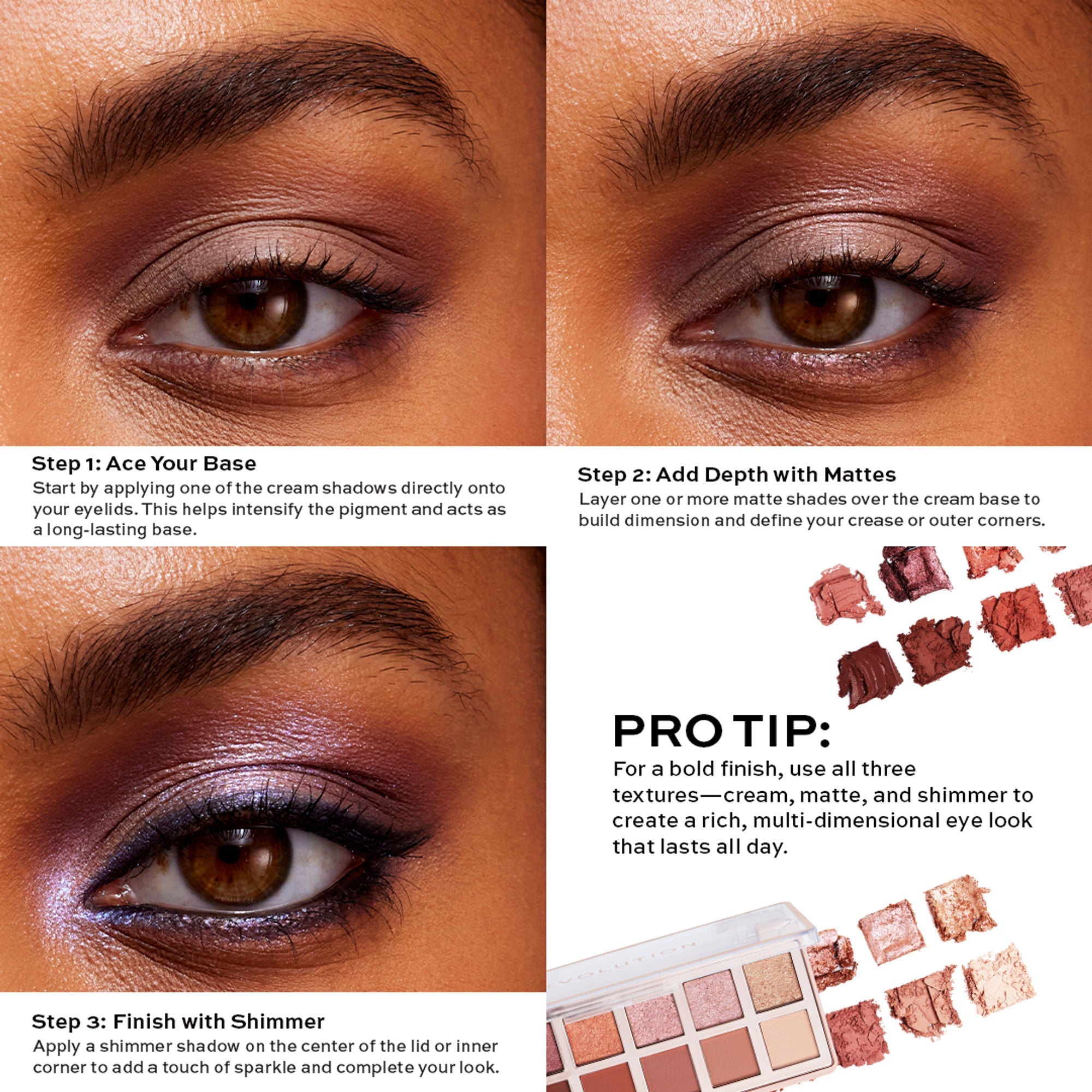 Makeup Revolution Eyeshadow Palette - True Icon Bronze | Grocsy