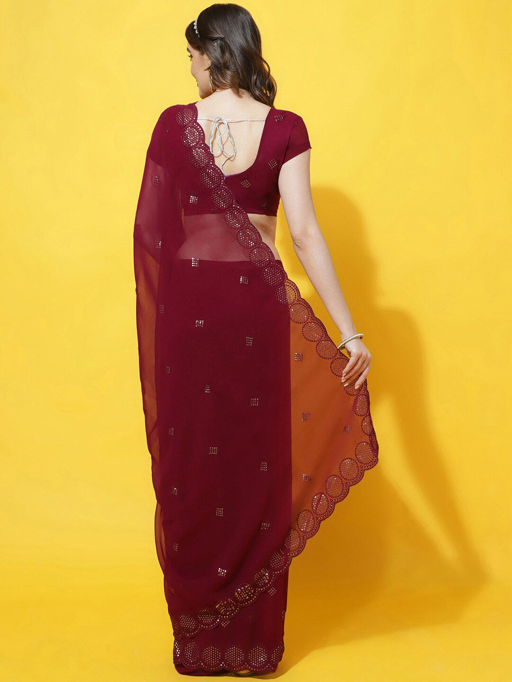 kasee Embellished Sequinned Saree | Grocsy