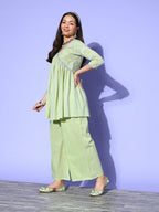 Ahalyaa Printed Tunic with Palazzos | Grocsy