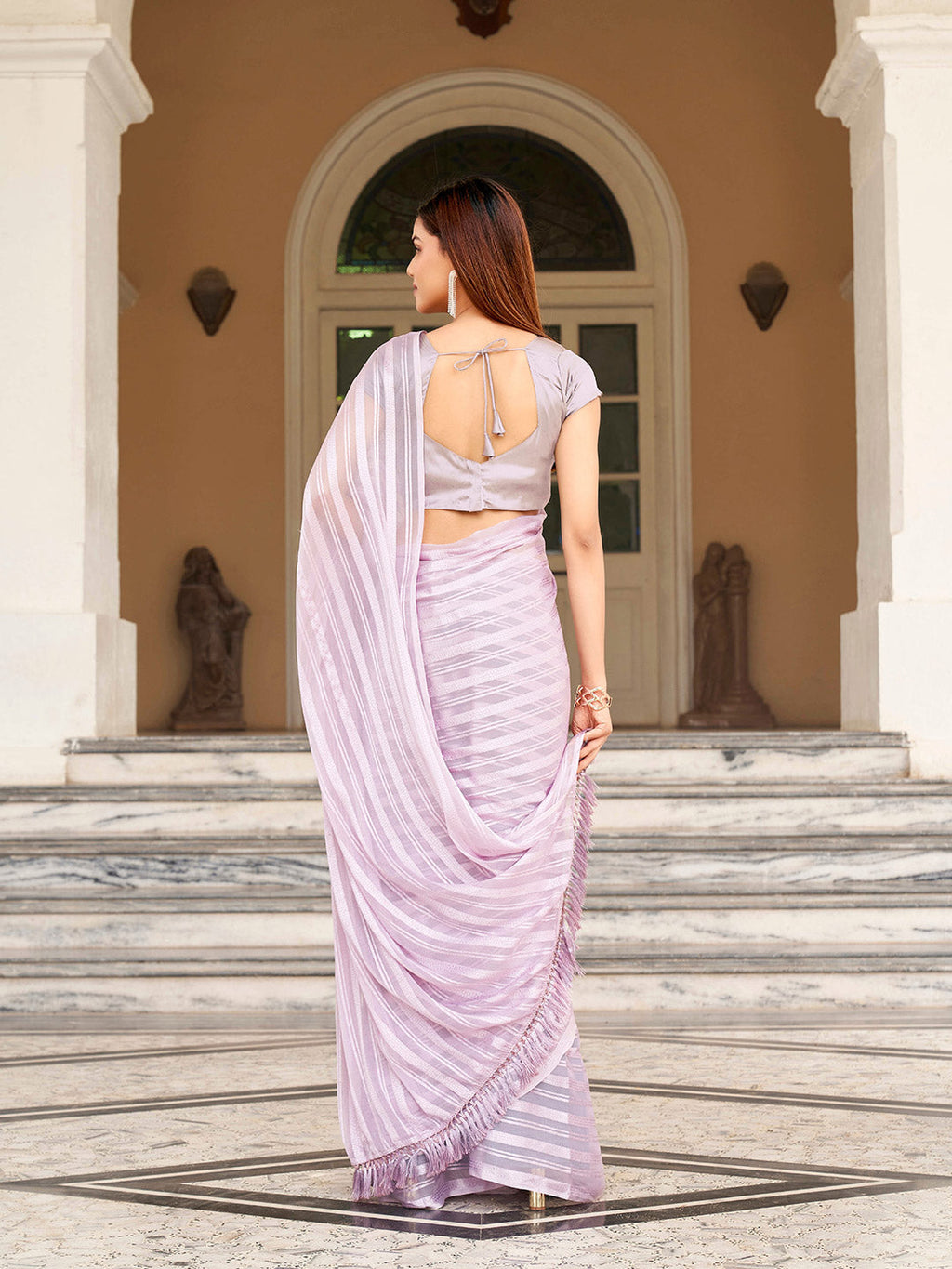 Tikhi Imli Striped Woven Design Saree | Grocsy